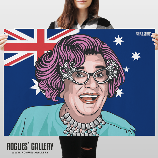 Dame Edna Everage poster Australia housewife 