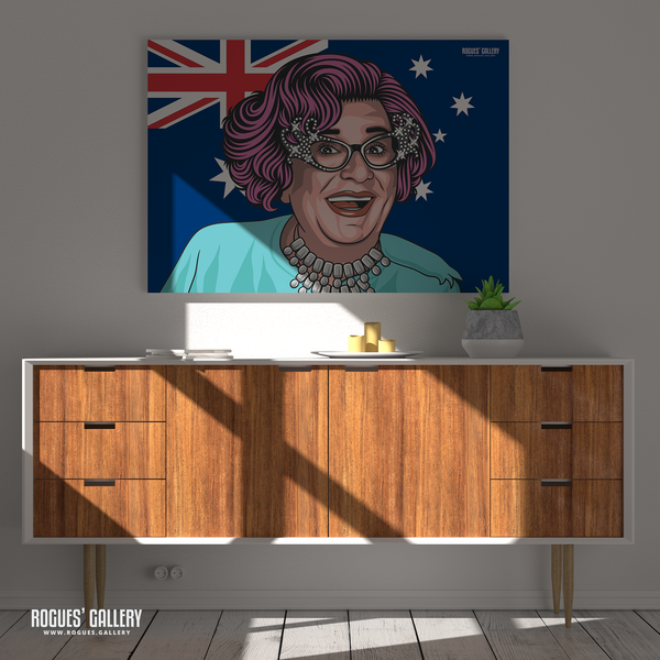 Dame Edna Everage Australia housewife A0 print modern