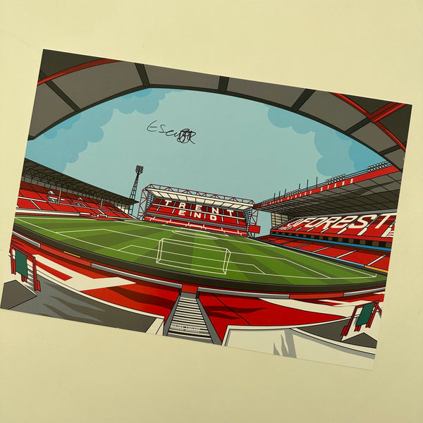 NFFC Nottingham Forest rare signed A3 print 2023 