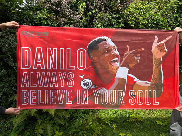 Danilo Nottingham Forest midfielder Soul flag city ground nffc