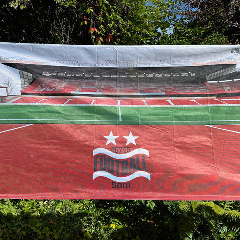 The City Ground Oozes Football Soul signed Nottingham Forest flag memorabilia