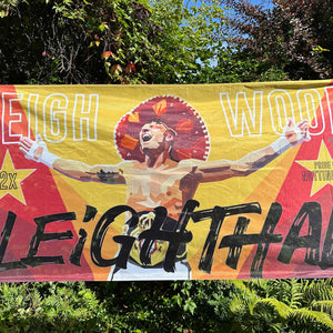 Leigh Wood 2x World boxing champion flag Leighthal
