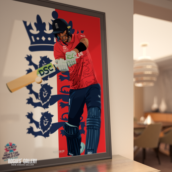 Alex Hales England Cricket T20 World Cup 2022 Winners poster