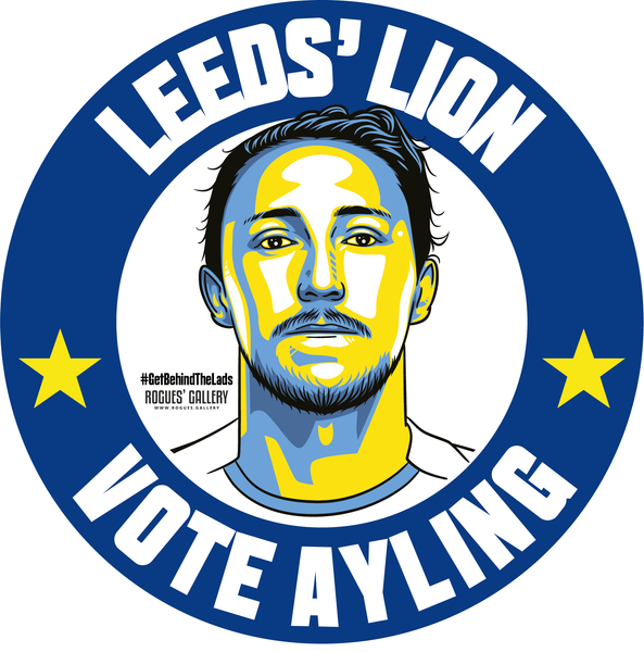 Luke Ayling Leeds United defender campaign stickers Vote #GetBehindTheLads