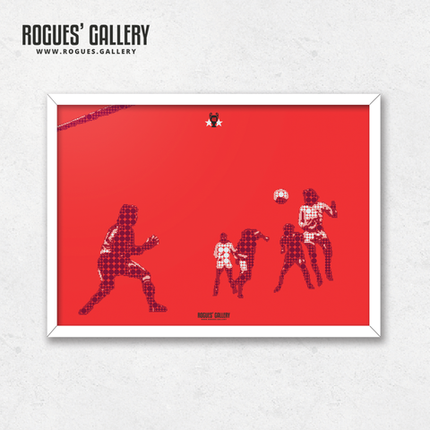 Ian Bowyer Nottingham Forest European Cup Cologne 1979 Goal minimal dots A3 print