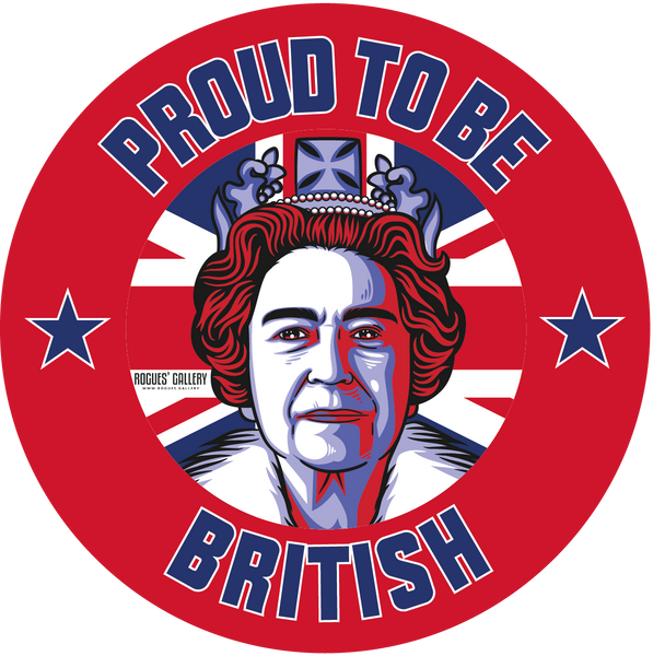 The Queen Proud To Be British sticker