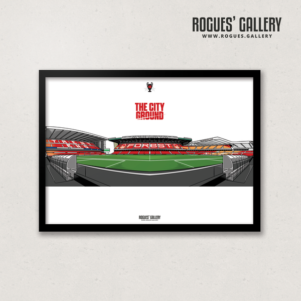The City Ground NG2 Nottingham Forest A3 Print