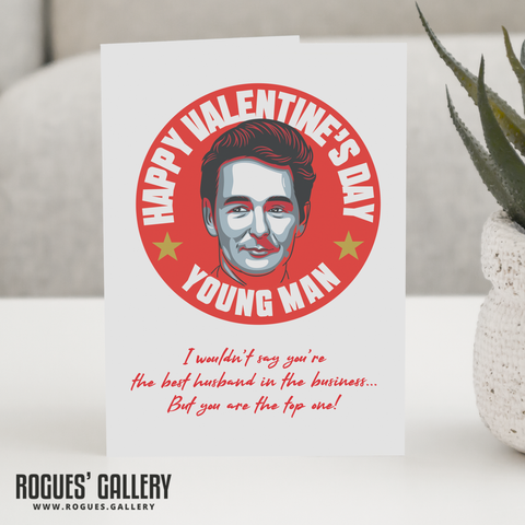 Husband Cloughie Nottingham Forest Top One Valentine's Day Card Brian Clough NFFC
