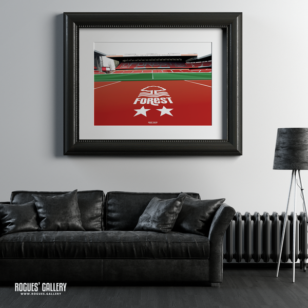 The City Ground Brian Clough Stand home of Nottingham Forest NFFC Stadium modern large art fan