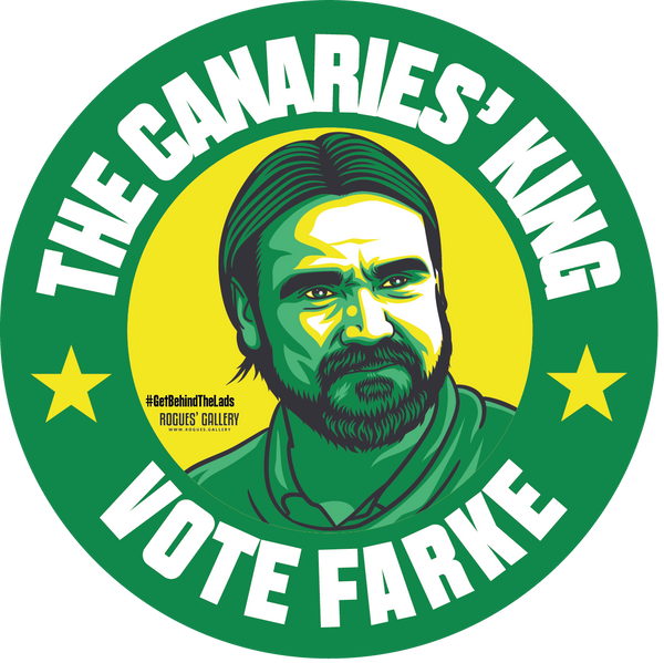 Daniel Farke Norwich City manager boss Canaries NCFC promotion stickers