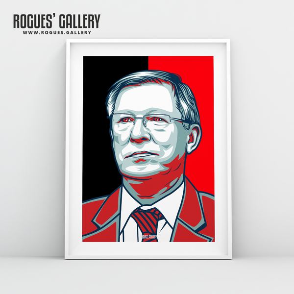 Sir Alex Ferguson A3 print edit edits gift Manchester United Red Devils