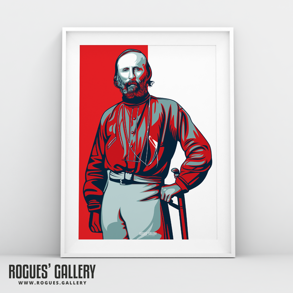 Giuseppe Garibaldi portrait City Ground NG2 Garibaldi Suite Nottingham Forest exclusive A3 Print edits