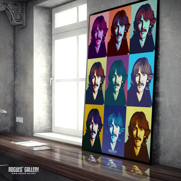 George Harrison The Beatles A0 huge large poster pop art