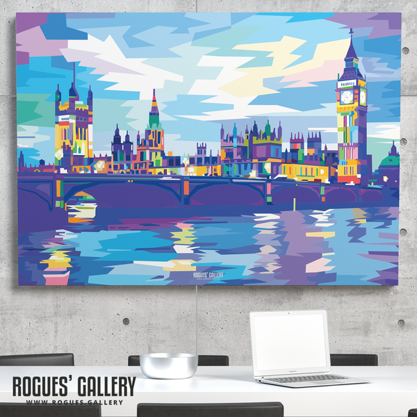 The Houses of Parliament: Bright Version - A3, A2, A1 & A0 Print