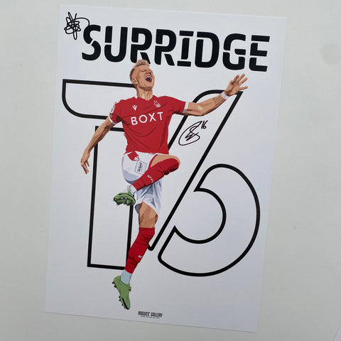 sign Sam Surridge print Nottingham Forest striker memorabilia 