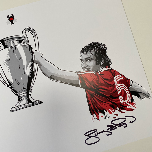 Larry Lloyd Kenny Burns Nottingham Forest centre halves Miracle Men City Ground European Cup winners signed limited edition A3 print 40th anniversary NFFC