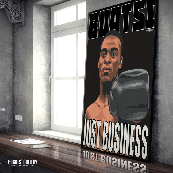 Joshua Buatsi boxer light heavyweight Just business a1 print