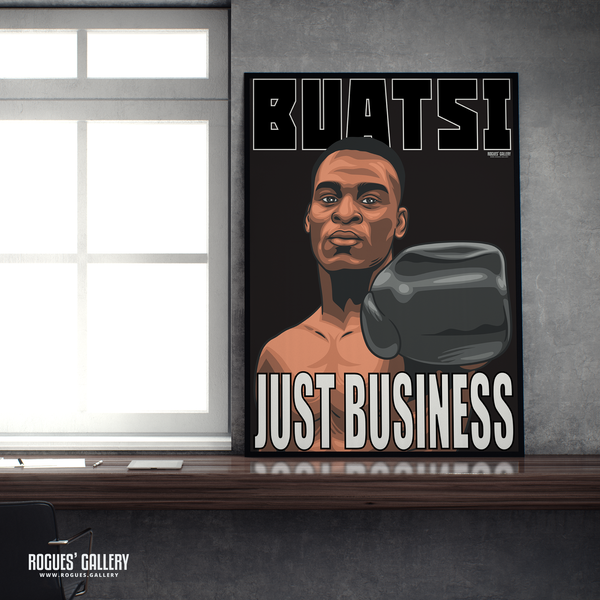 Joshua Buatsi boxer light heavyweight Just business a2 print