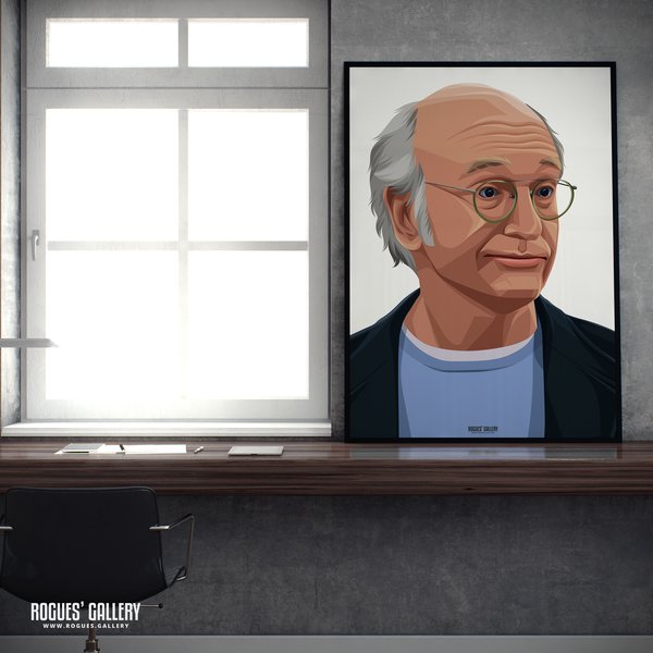Larry David Curb Your Enthusiasm A2 Art print Hollywood comedy TV show Seinfeld