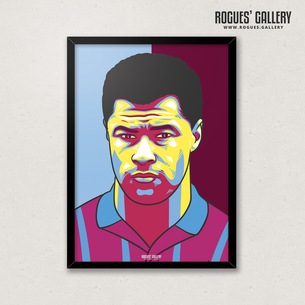Paul McGrath Aston Villa FC A3 art print edits AVFC