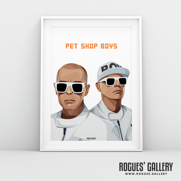 Pet Shop Boys Neil Tennant Chris Lowe art graphic design sunglasses at night go west tour hits A3 print