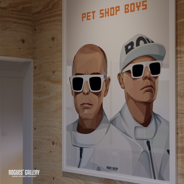 Pet Shop Boys Neil Tennant Chris Lowe art graphic design sunglasses at night go west tour hits A0 print