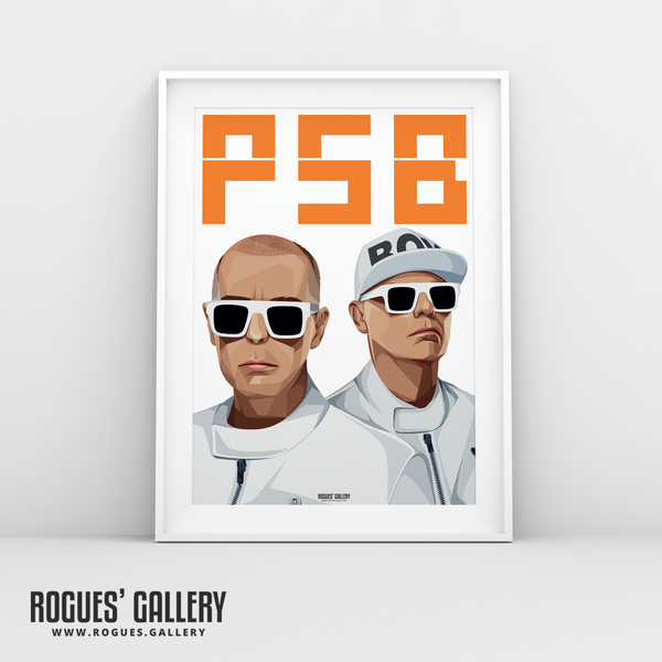 Pet Shop Boys Neil Tennant Chris Lowe art graphic design sunglasses at night hotspot PSB tour hits A3 print
