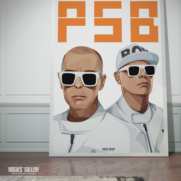 Pet Shop Boys Neil Tennant Chris Lowe art graphic design sunglasses at night hotspot PSB tour hits A0 print