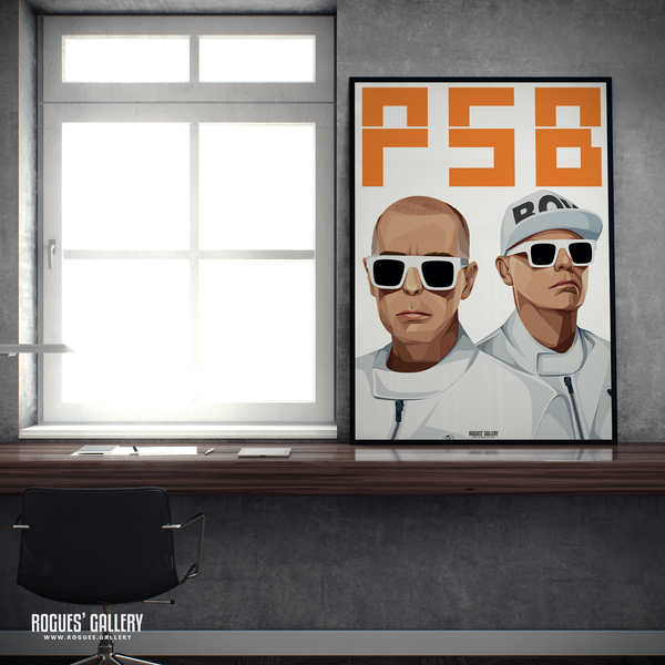 Pet Shop Boys Neil Tennant Chris Lowe art graphic design sunglasses at night hotspot PSB tour hits A1 print