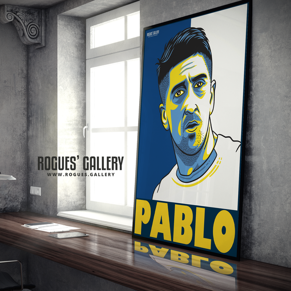Pablo Hernadez Leeds United FC midfield Spanish Wizard A0 art print designs