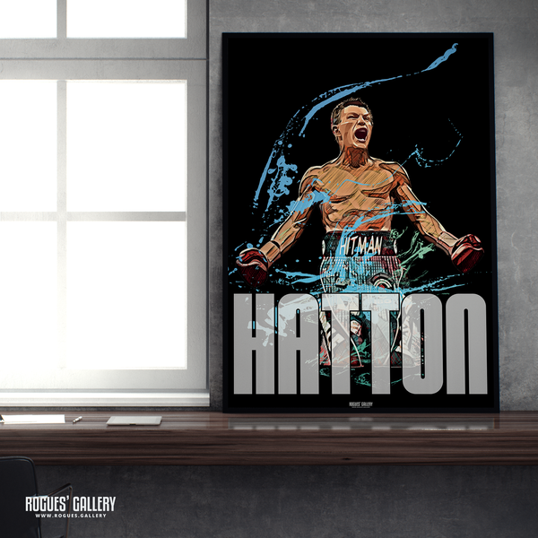 Ricky 'Hitman' Hatton boxing welterweight champion Manchester A2 print