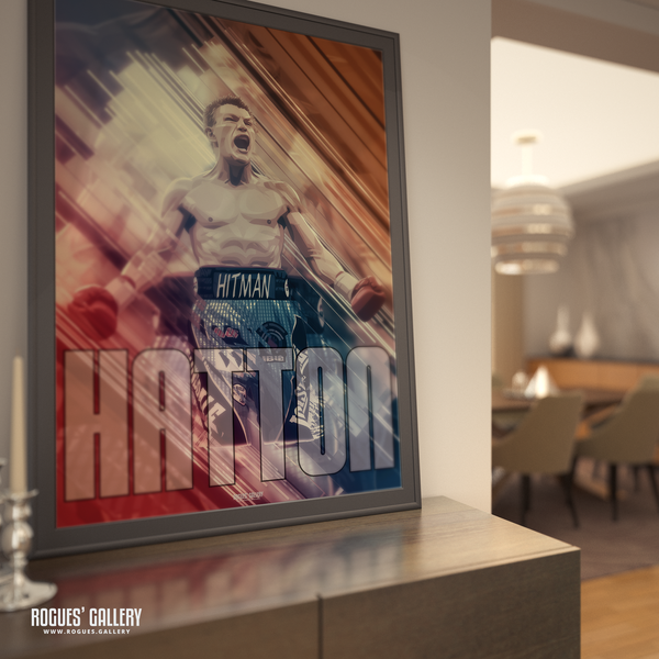 Ricky Hatton The Hitman boxing champion Manchester rare poster graphic design art