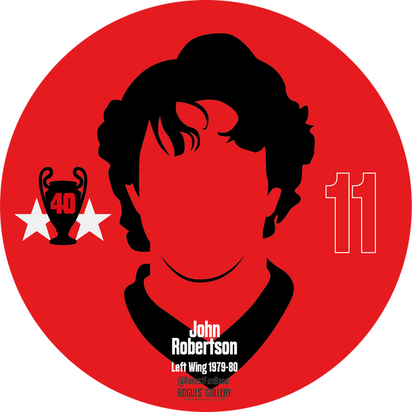 Robbo John Robertson left winger Nottingham Forest Miracle Men stickers City Ground European Cup 1979 1980