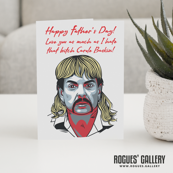 The Tiger King Joe Exotic Zoo Father's Day card Netflix covid lockdown documentary hit jail