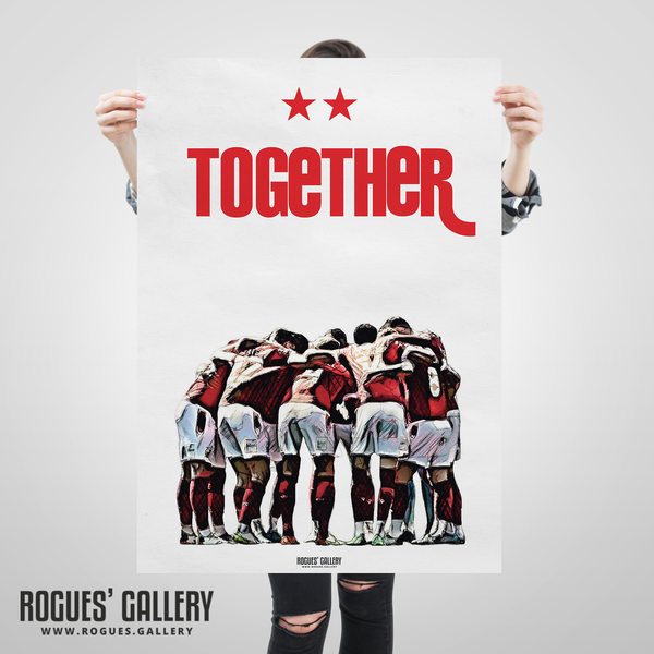 Nottingham Forest prematch Together huddle A1 print
