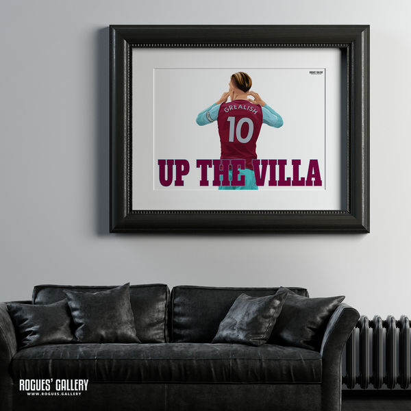 Jack Grealish Aston Villa FC AVFC midfielder Up The Villa UTV Villa Park A1 Print