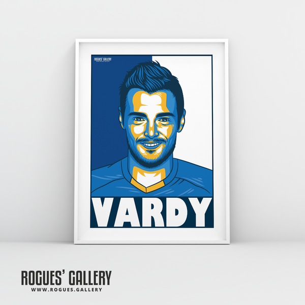 Jamie Vardy Striker Leicester City LCFC Foxes Premier League Champions A0 Print