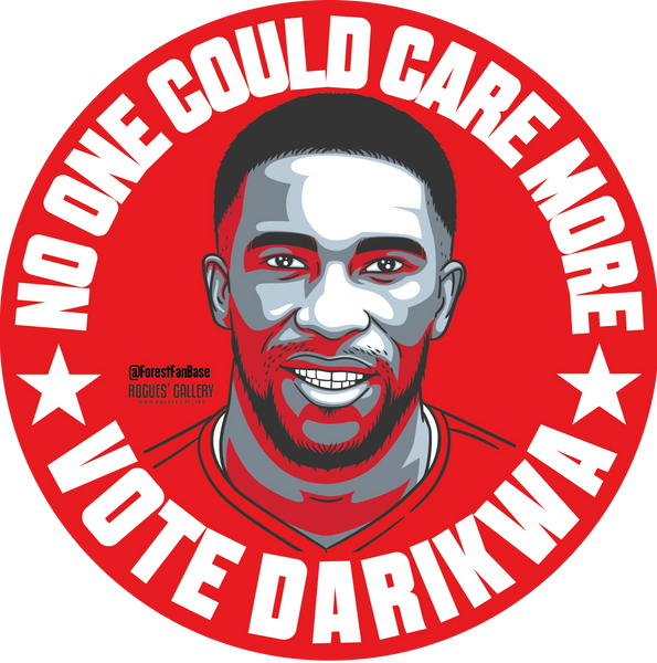 Tendayi Darikwa Nottingham Forest full back stickers Vote #GetBehindTheLads