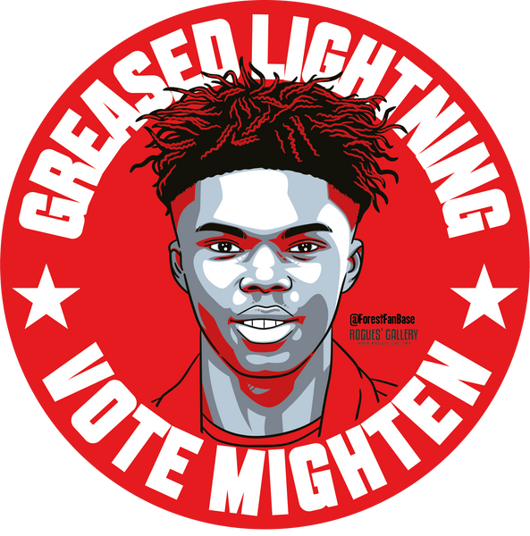 Alex Mighten winger Nottingham Forest stickers Vote #GetBehindTheLads