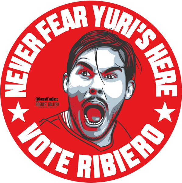 Yuri Ribiero Nottingham Forest Vote sticker #GetBehindTheLads Trickies