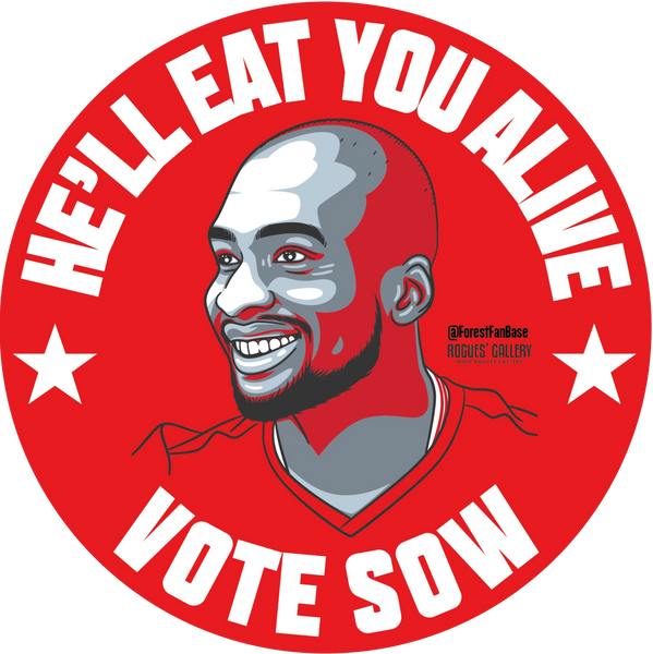 Samba Sow Nottingham Forest midfielder vote sticker #GetBehindTheLads