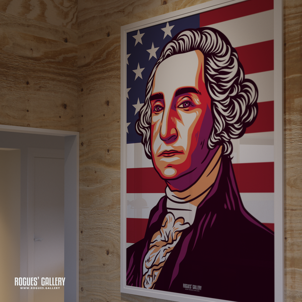 George Washington POTUS American President edits USA A0 print