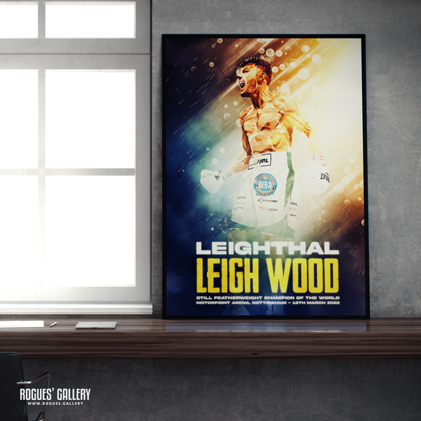 Leigh Wood world Champion boxer A2 print  Nottingham Conlan Concept poster