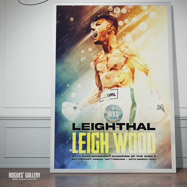 Leigh Wood signed memorabilia World Boxing Champ rare Poster