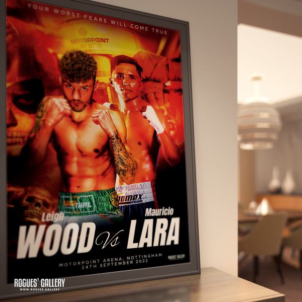 Leigh Wood Lara Nottingham Boxing memorabilia signed poster