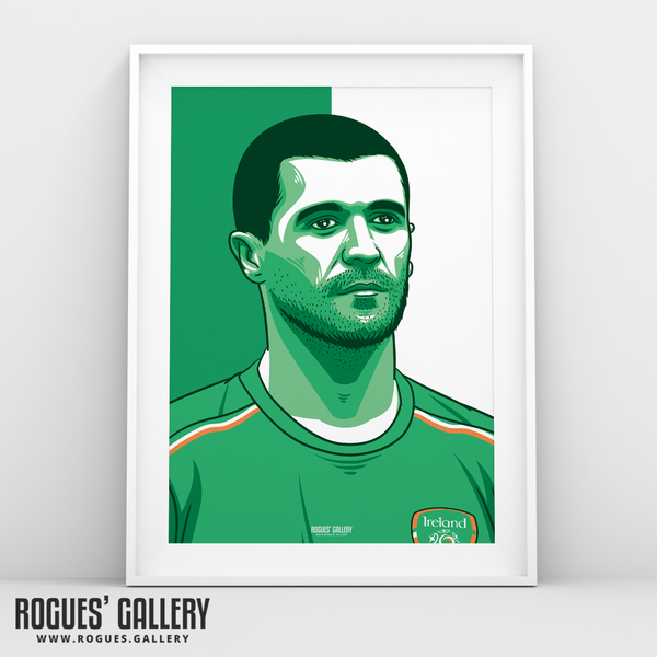 Roy Keane Republic of Ireland Eire captain A3 print edits art
