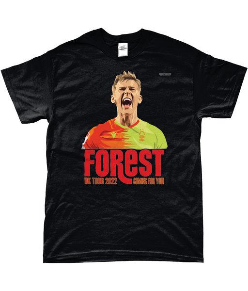 Ryan Yates black t-shirt Nottingham Forest UK tour