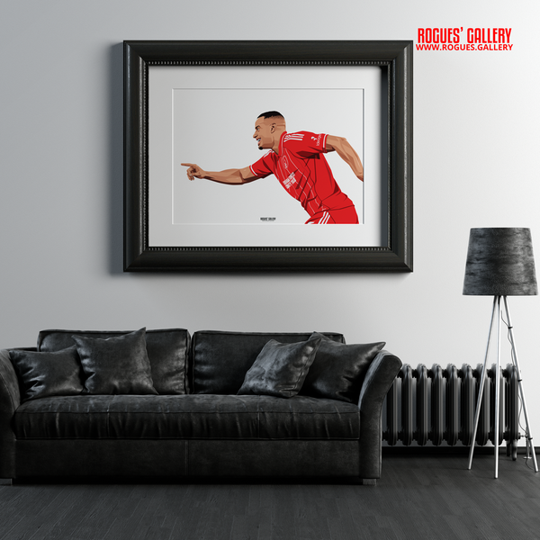 Murillo Europa League goal celebration signed picture Nottingham Forest defender