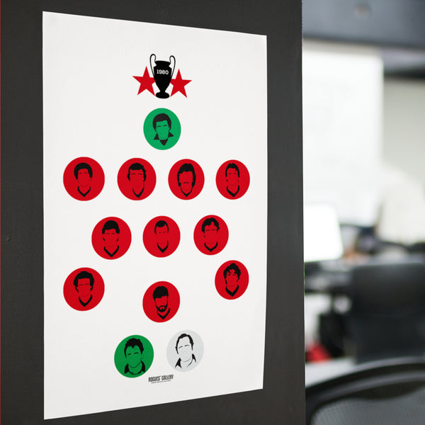 Nottingham Forest European Cup Winning Team 1980 - Iconic 40th Anniversary Print - A3 Print