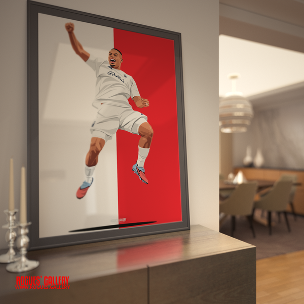Murillo signed poster Nottingham Forest Brazil centre half Anfield goal celebration red